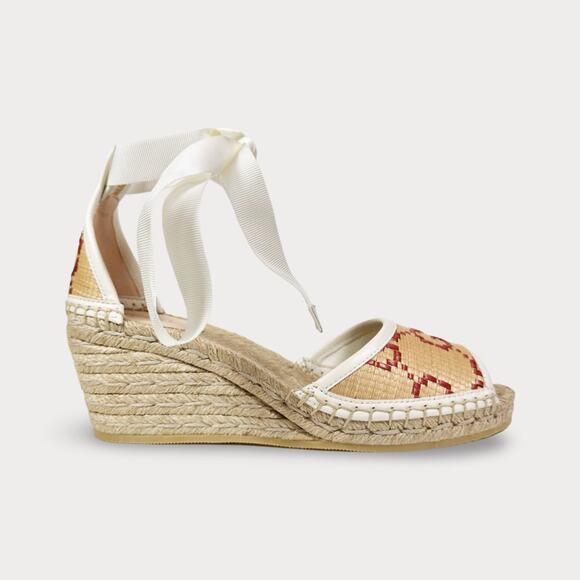 Gucci Woven GG Espadrille Wedge Heel - Women’s 6.5